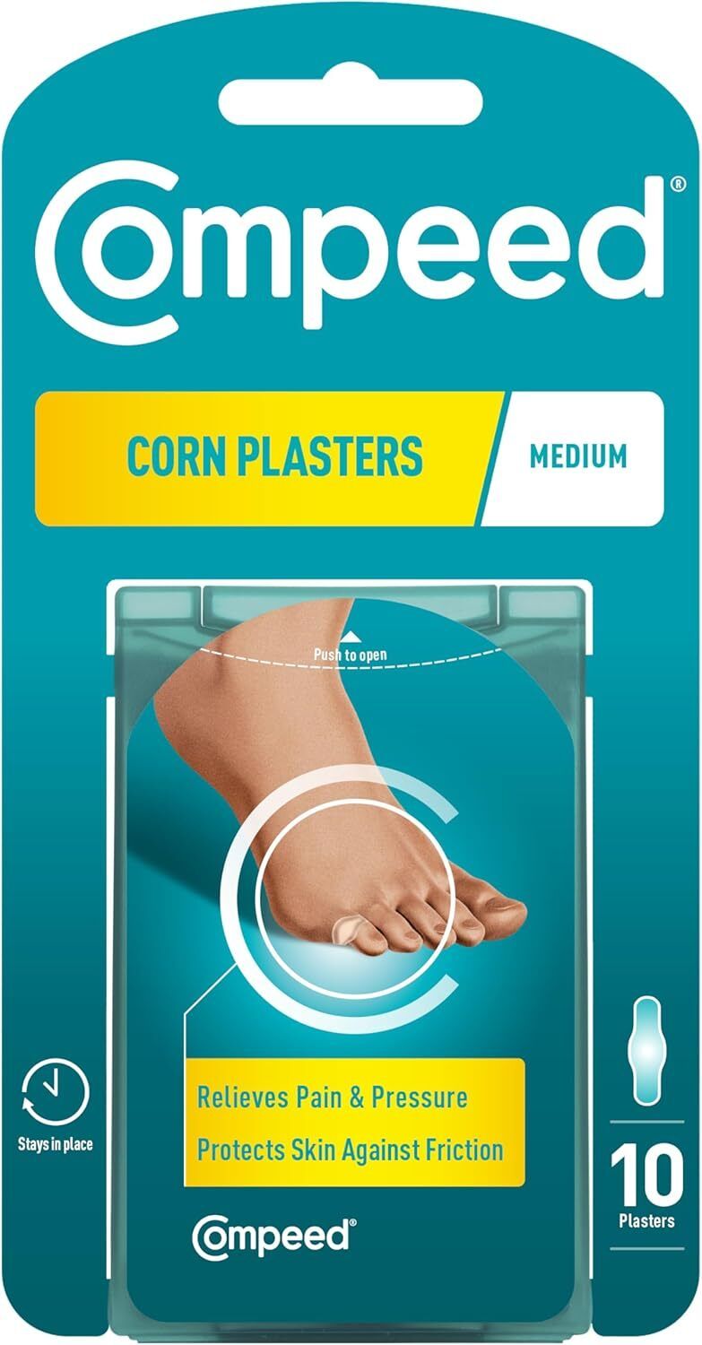 Fast Healing Corn Plaster with Foot Finger Rubbing Protection from Shoe while Walking and Running for Men and Women, Size Medium_10 Pc Pack Adhesive Band Aid-image-8