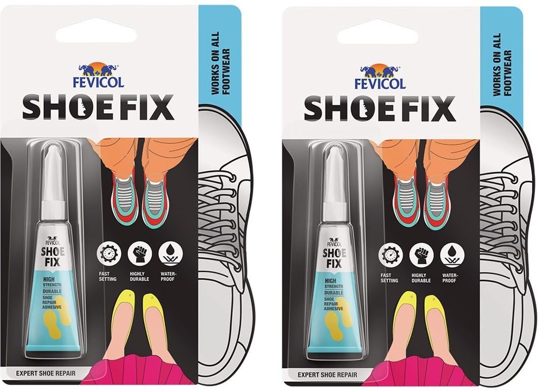 Fevicol Shoefix Shoe Repair Adhesive, 20 ml(Pack Of 2) With Glue Drops)