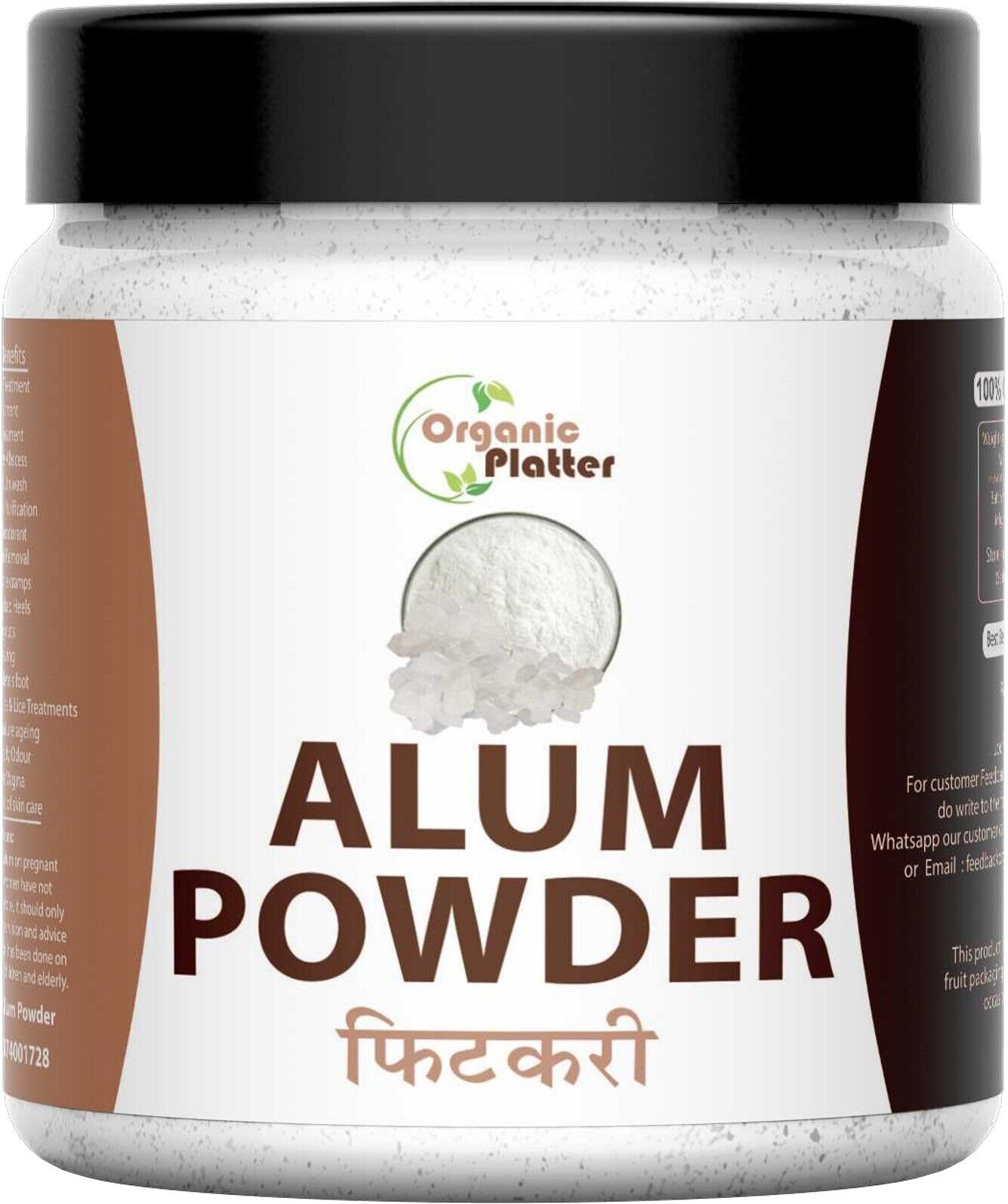 Alum Powder Fitkari Powder Phitkari Sphatika bhasma for hair skin After shave-J