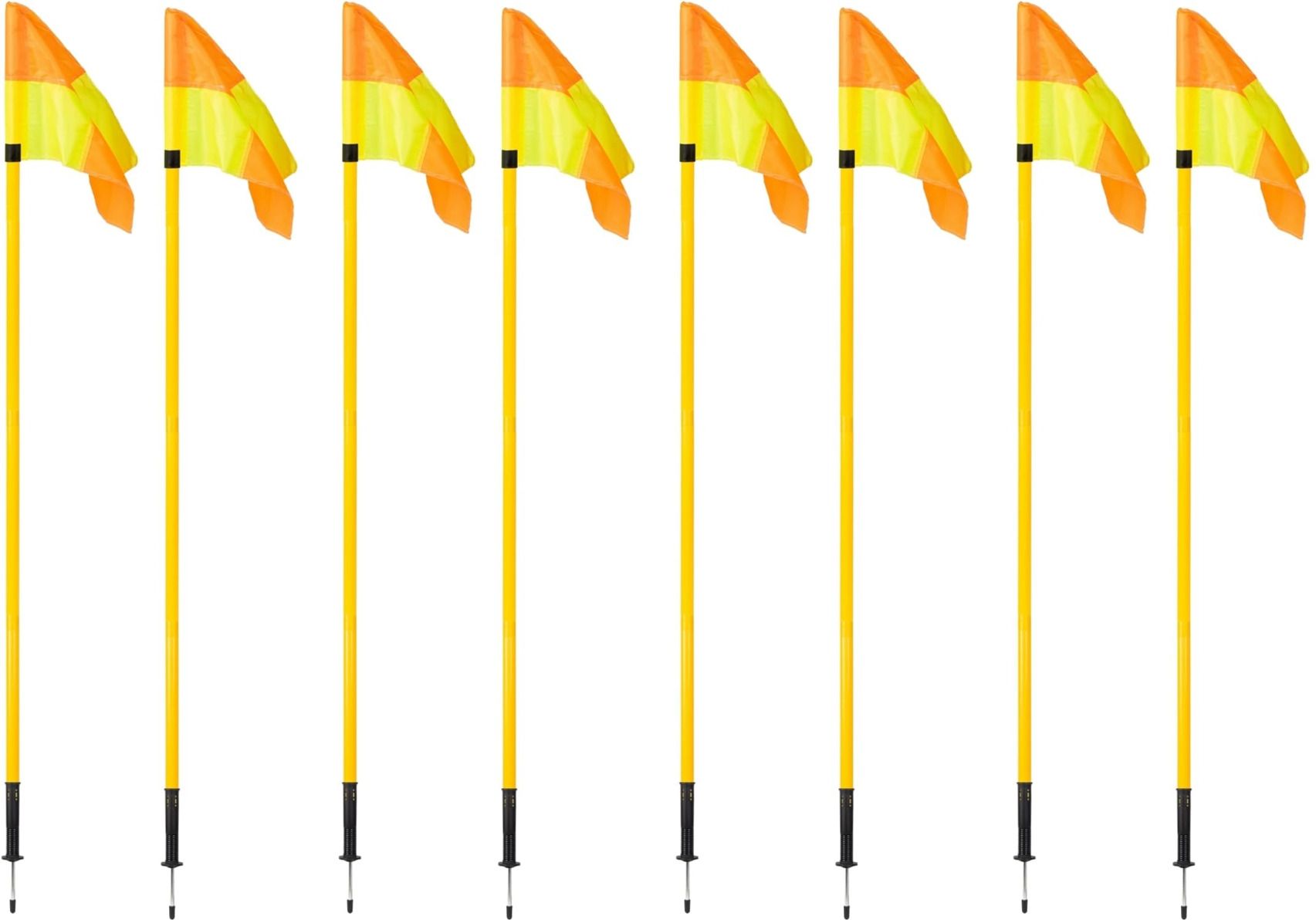 8 Pc Spring Corner flags Portable Soccer Flags Soccer Poles Y/O Two Piece Agility Pole