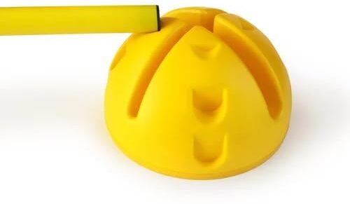 happiory Turf Training Poles with Dome Base and Poles Connector Yellow Color (Bases) hcky-Dome Base Regular Agility Pole-picture-48