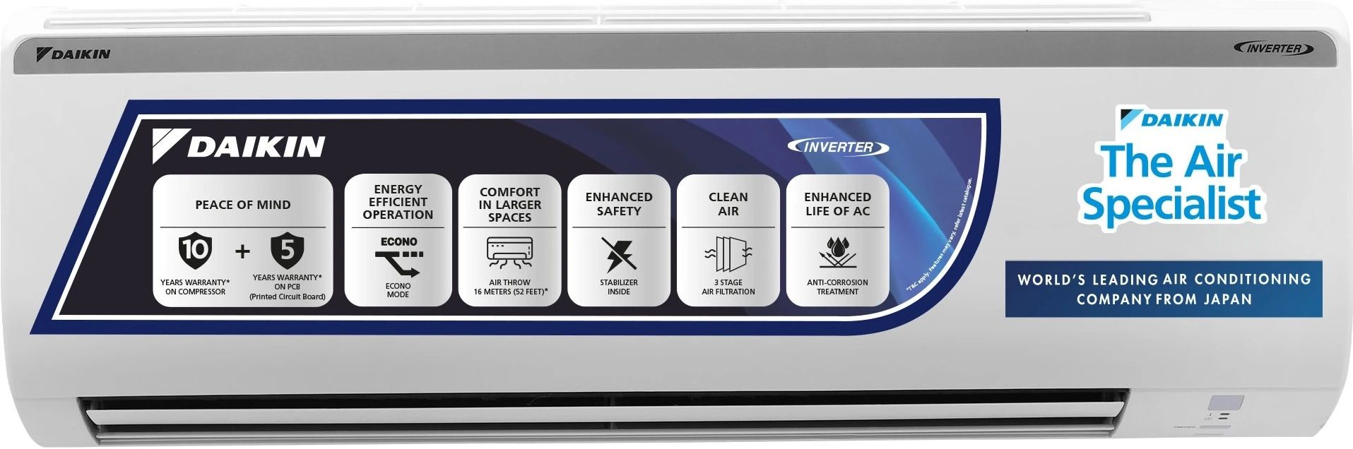 daikin 1.5 Ton 5 Star Split Inverter AC - White, Grey-picture-29