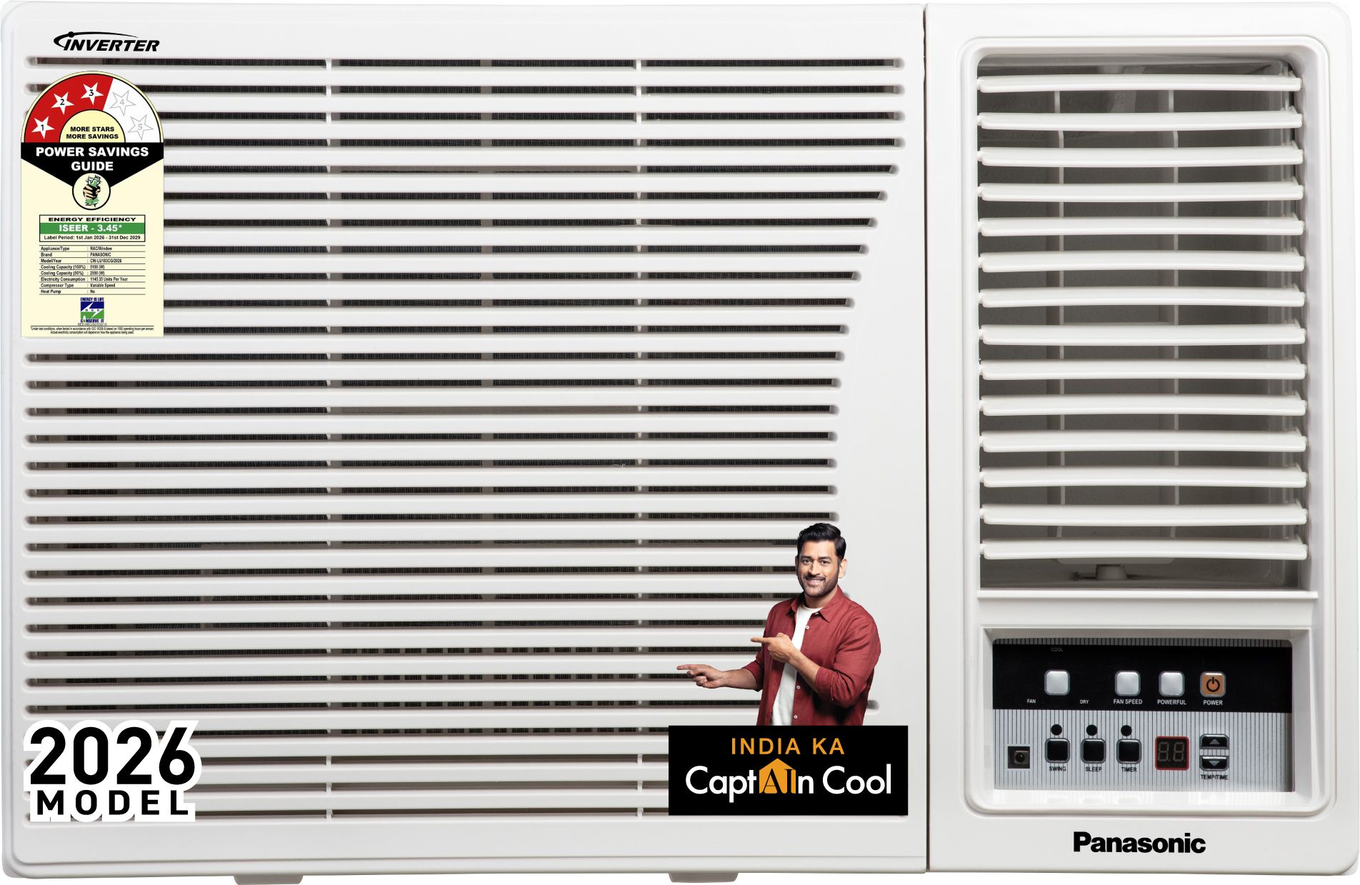 2026 Model 1.5 Ton 3 Star Window Inverter Cools at 50 Deg. C, Copper Condenser, 8in1 Convertible, 2-Way Swing, Powerful Mode, ECO Mode, PM0.1 Filter AC-image-22