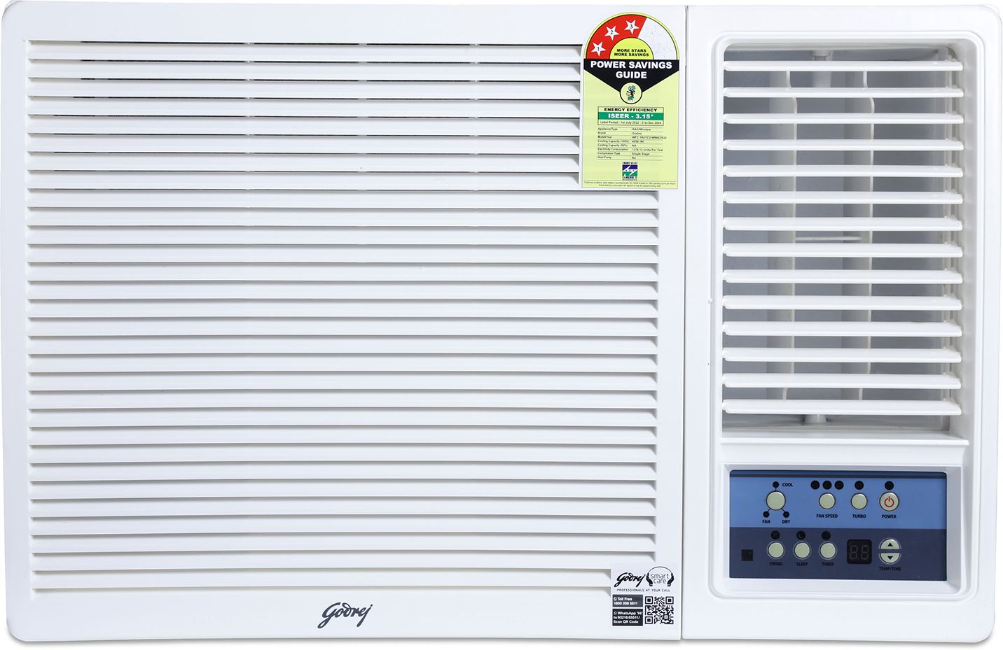godrej Turbo Mode 2023 Model 1.5 Ton 3 Star Window Inverter Anti-Dust Filter with Anti-Freeze Thermostat AC - White-picture-44