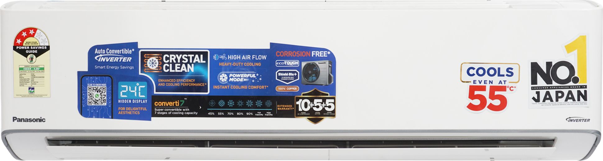 panasonic 1.5 Ton 3 Star Split Inverter AC - White, Grey-picture-14