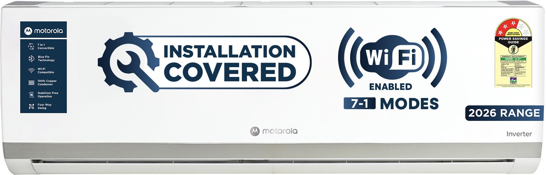 motorola 2026 Model 1 Ton 3 Star Split Inverter with Wi-fi | Free Installation with 3-Year Comprehensive Warranty with Attachments included AC-picture-3