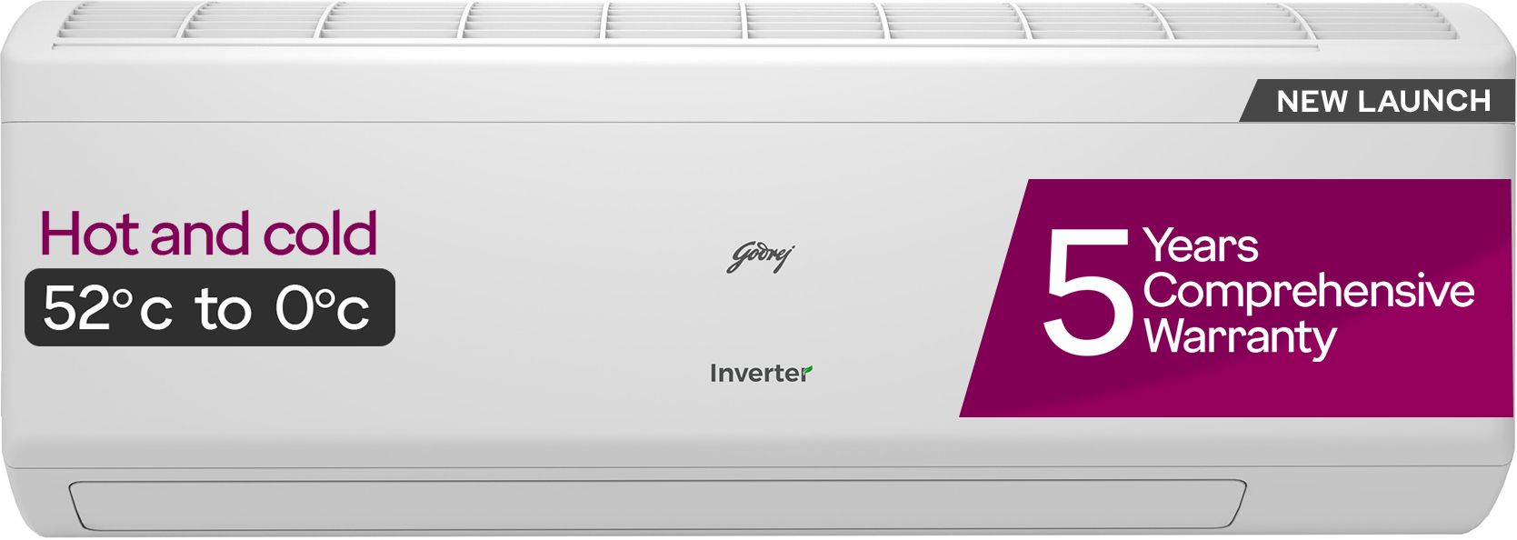 godrej 2024 Model 5-In-1-Convertible Cooling 1.5 Ton 3 Star Hot and Cold Split Inverter AC- White-picture-24