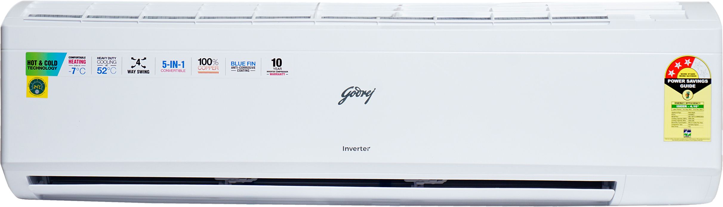 godrej 2024 Model 1.5 Ton 3 Star Split Inverter AC- Pearl White-picture-27