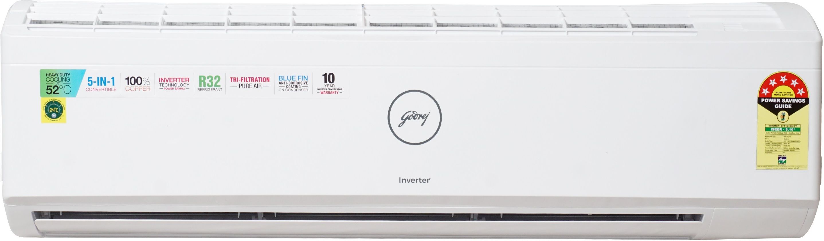 godrej 1.5 Ton 5 Star Split Inverter AC- White-picture-5
