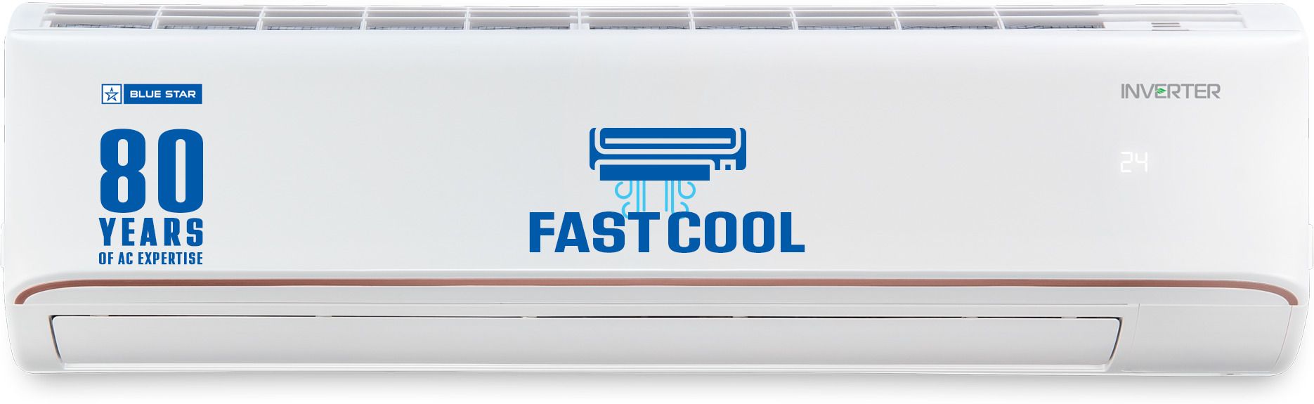 Convertible 4 in 1 Cooling 2023 Model 1 Ton 4 Star Split Inverter Multi Sensors, Stabalizer Free Operation, Self Diagnosis, Dust Filter AC- White-image-1