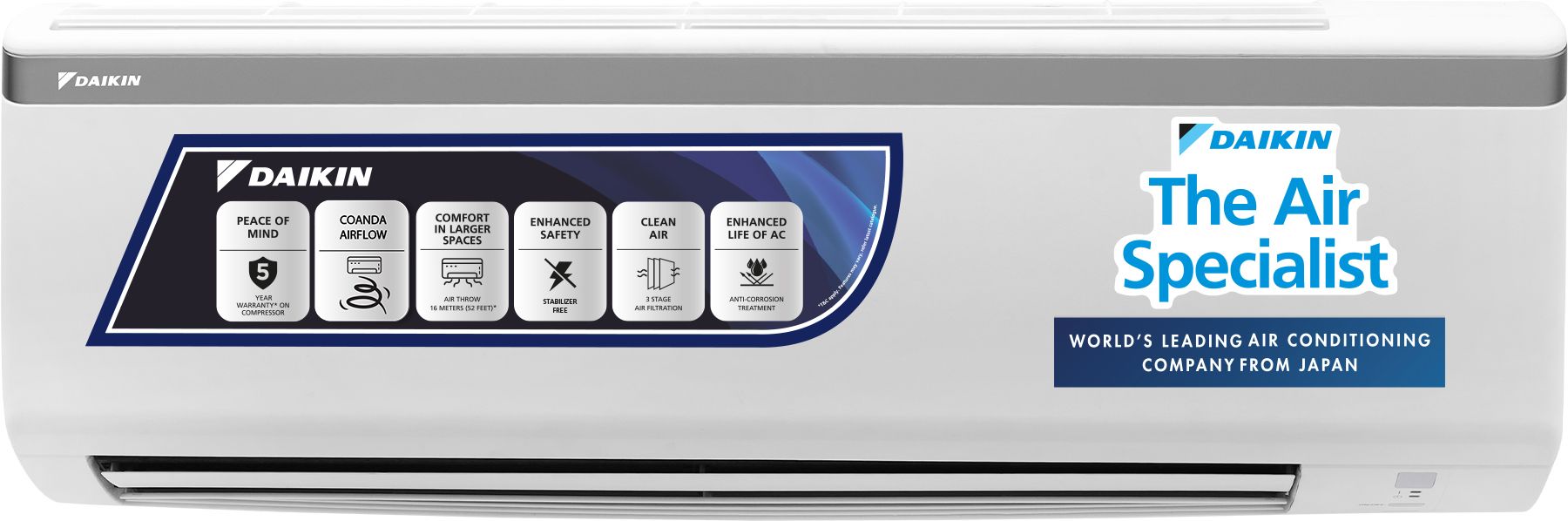 daikin 2023 Model 0.8 Ton 3 Star Split AC with PM 2.5 Filter - White-picture-45