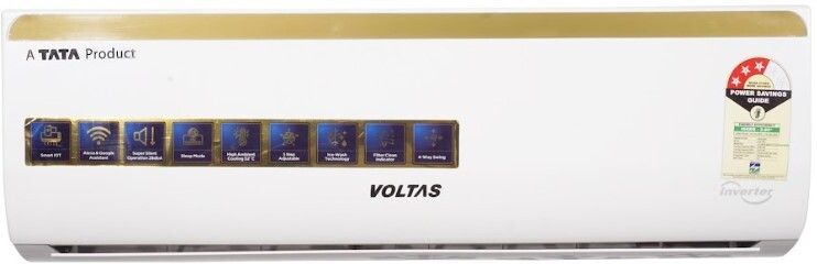 voltas 1 Ton 3 Star Split Inverter AC with Wi-fi Connect - White, Gold-picture-40