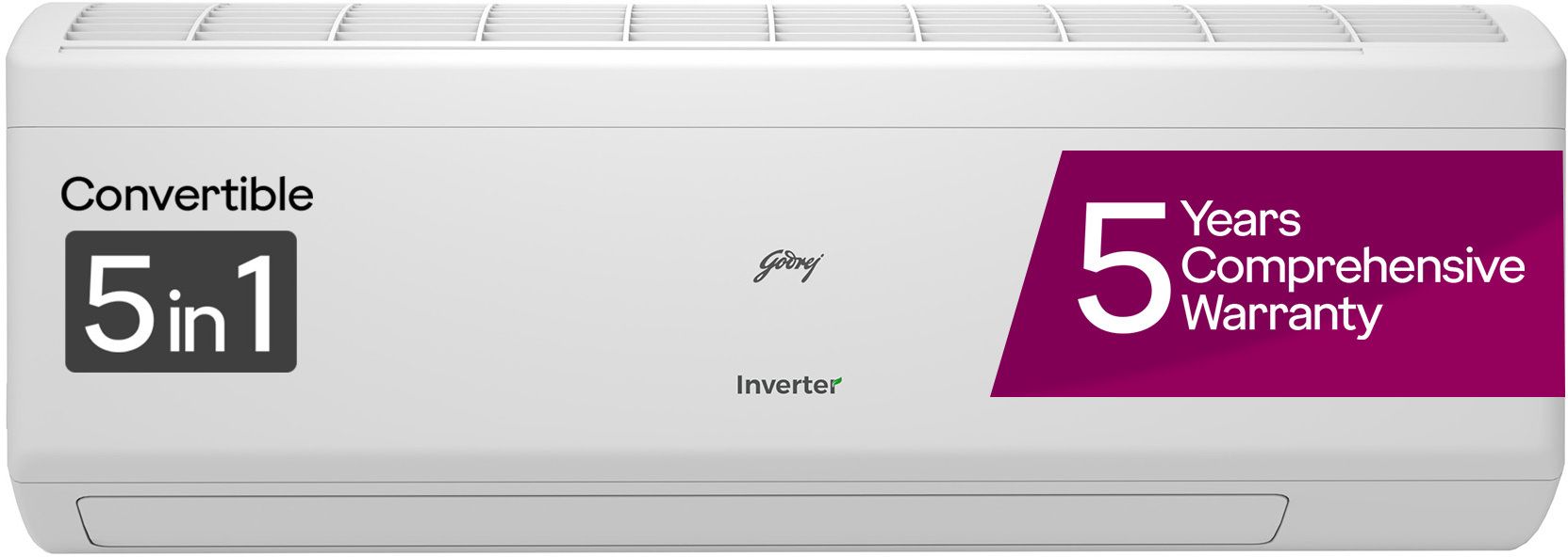 godrej 5-In-1 Convertible 2024 Model 1.5 Ton 5 Star Split Inverter With Heavy Duty Cooling at Extreme Temperature AC- White-picture-29