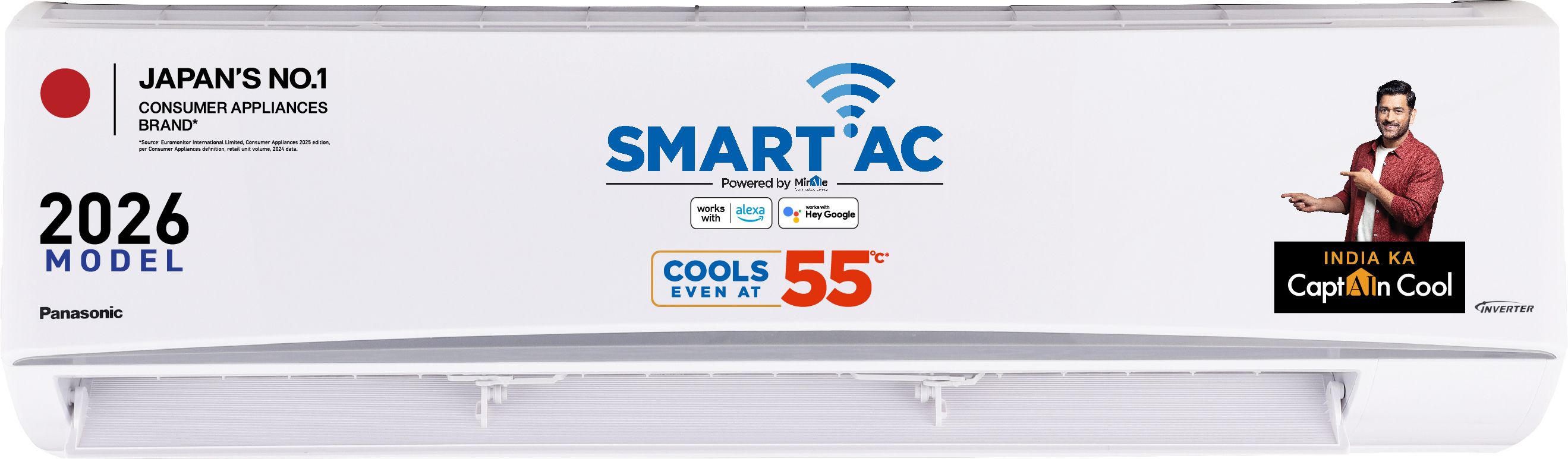 panasonic 2026 Model 2.5 Ton 3 Star Split Inverter with Wi-fi Smart, Matter Enabled, AI, Crystal Clean, Desert Cooling, Higher Airflow, 4-Way Swing, Cools at 55 Deg. C, Copper Condenser, 8in1 Convertible, PM0.1 Filter AC-picture-38