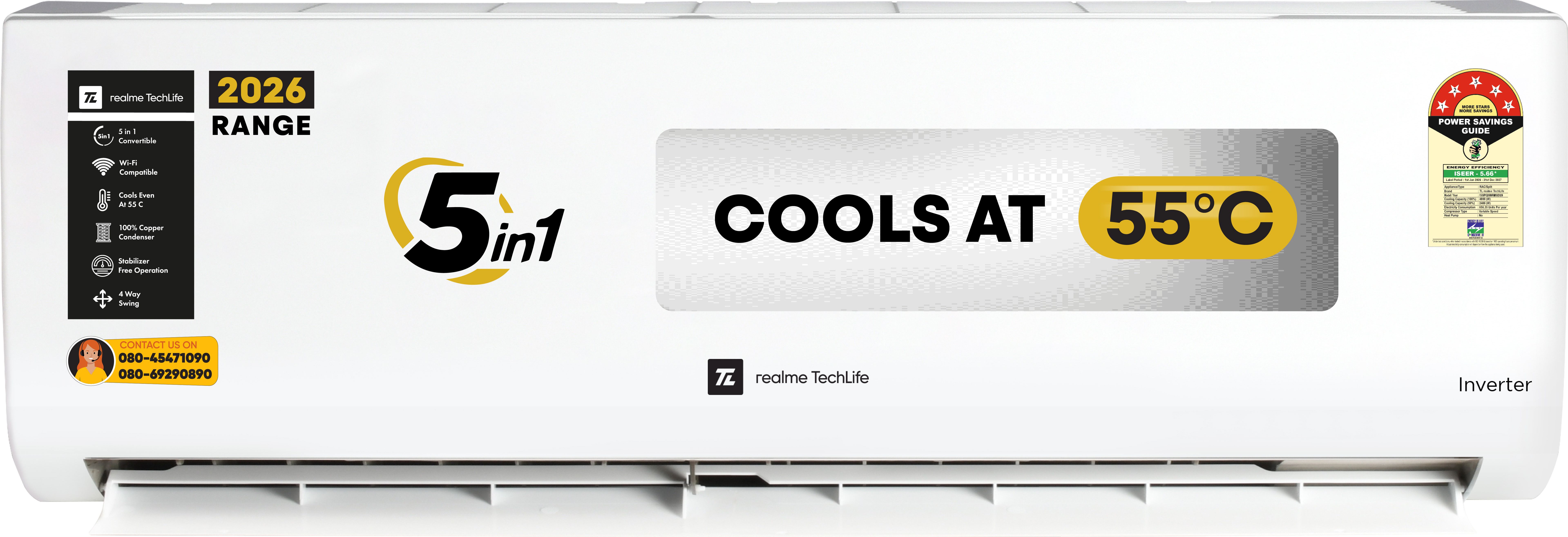 realme techlife 2026 Model 1.5 Ton 5 Star Split Inverter AC-picture-24
