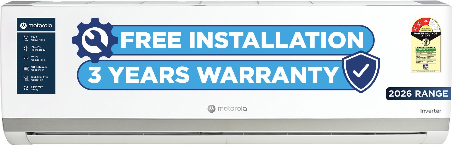 motorola 2026 Model 2 Ton 3 Star Split Inverter with Wi-fi | Free Installation with 3-Year Comprehensive Warranty with Attachments included AC-picture-17