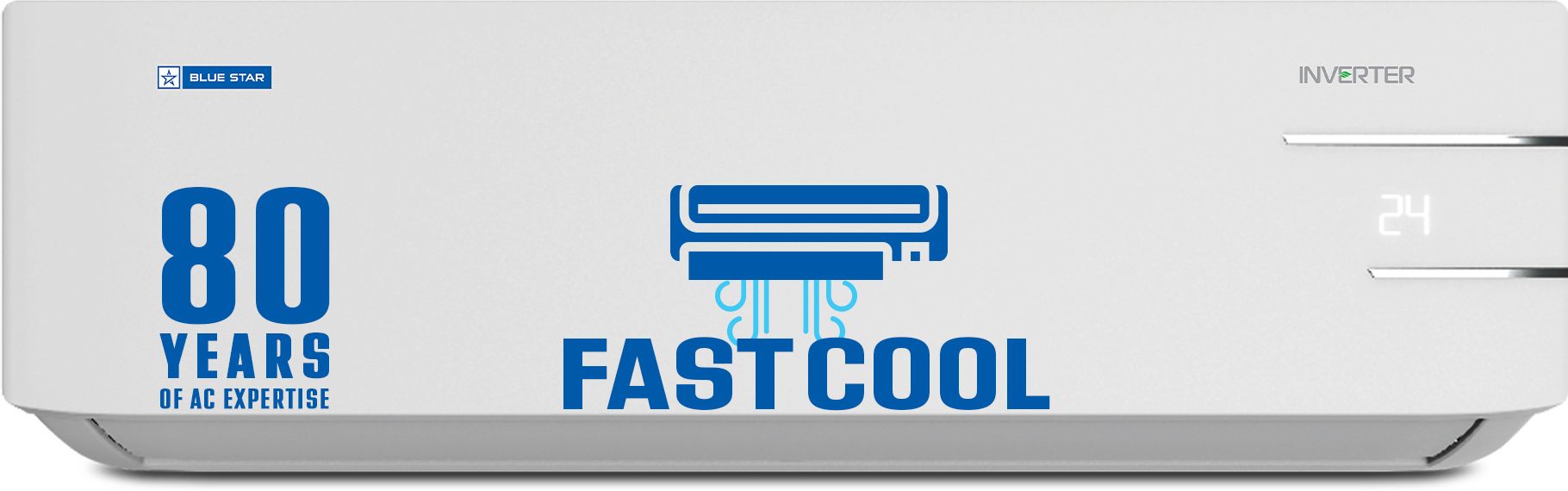 blue star Convertible 5 in 1 Cooling 2023 Model 0.9 Ton 3 Star Split Inverter Multi Sensors, Stabalizer Free Operation, Self Diagnosis, Dust Filter AC- White-picture-42