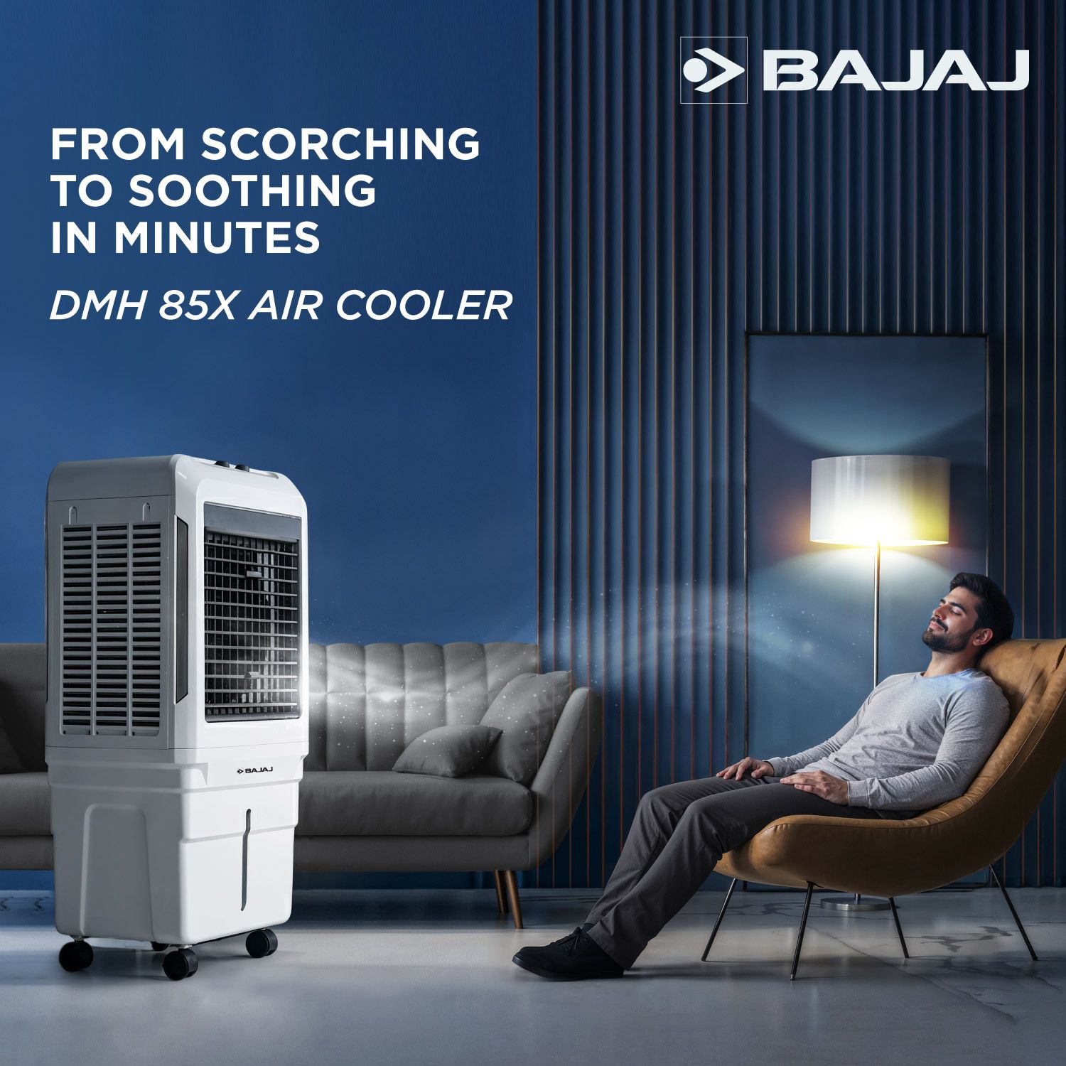 85 L Desert Air Cooler High Air Delivery Turbo Fan Technology 3-Side Honeycomb Cooling Inverter Compatible-image-40