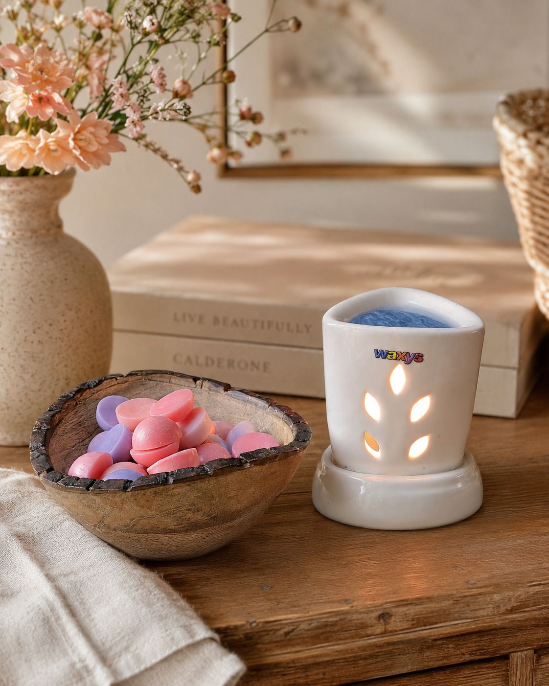 waxys Citrus Diffuser Set Electric aroma diffuser with Citrus waxmelts of 100grams-picture-26