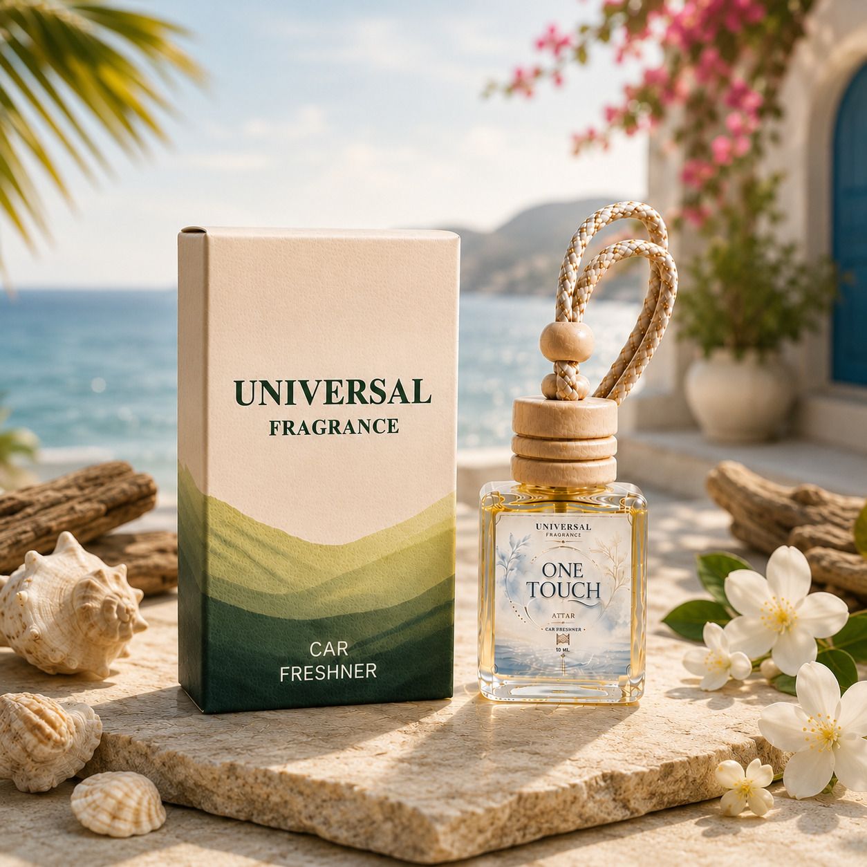 ONE TOUCH Diffuser One Touch Hanging Car Air Freshener - Premium Attar Scent Liquid Diffuser (10 ml)-image-1