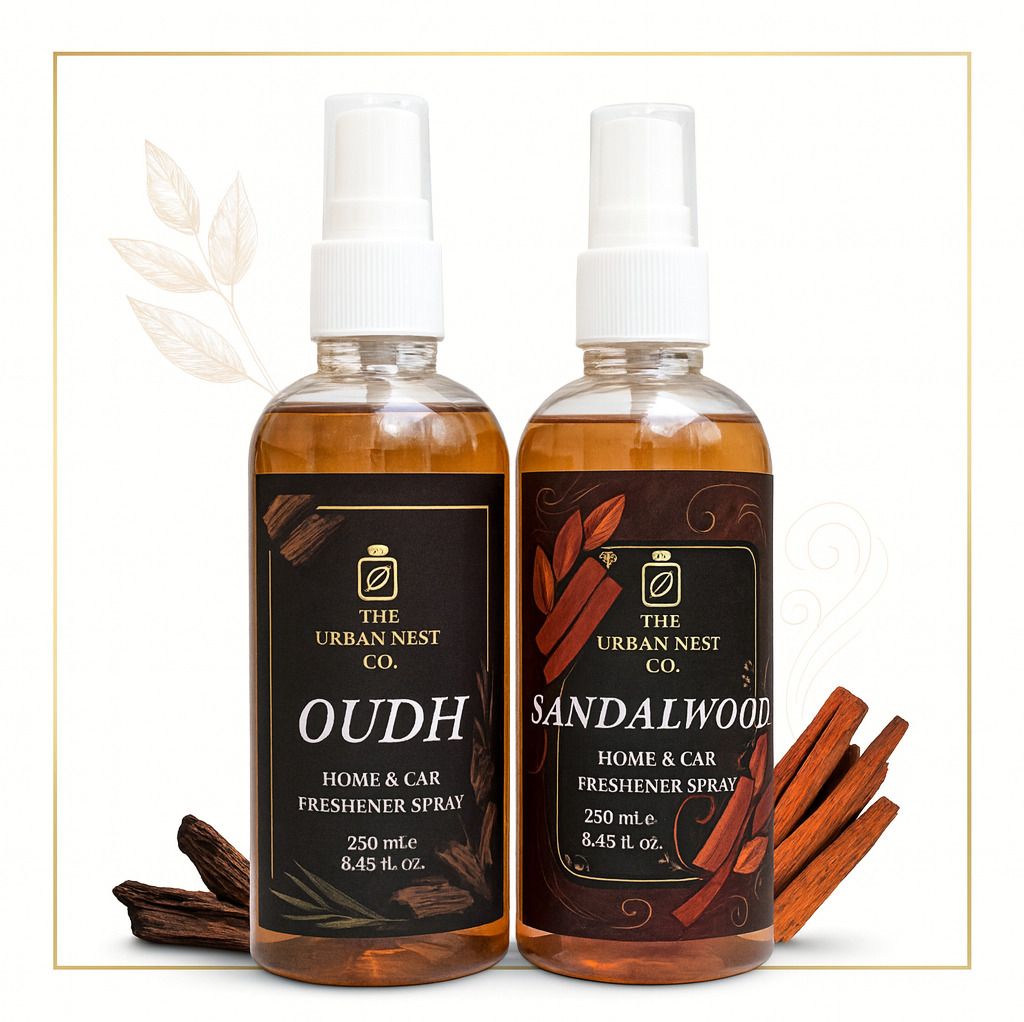 the urban nest co. OUDH, SANDALWOOD Spray Home & Car Freshener Spray |OUDH AND SANDALWOOD AIR FRESHNER PK-2-picture-30