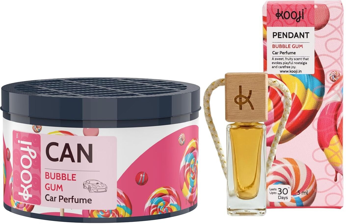 Bubble Gum Refill Can Car Perfume + 5ml Car Hanging Perfume Pendant (Free) – Bubble Gum Scent – Long-Lasting, Alcohol-Free, Oud & Saffron Oriental Fragrance – For Car, Home, or Office Use – Lasts Up to 60 Days-image-2