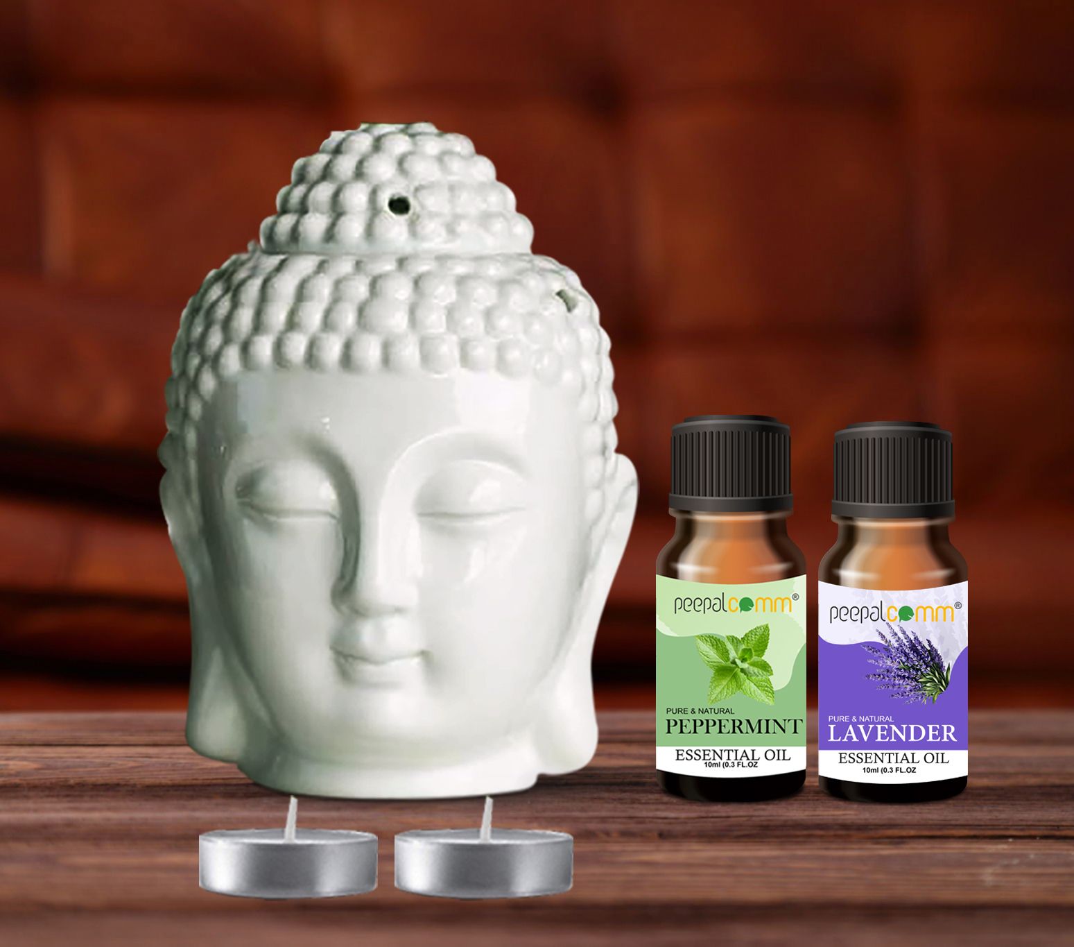 PEEPRESION Home Decor Oil Buddha Diffuser & Peppermint,Lavender Pure Natural Essential Oil (10ml Each), Fragrance Your Home, Hotel, Bedroom, Club, Office, Relaxation, Body, Mind,Stress. Diffuser-picture-22