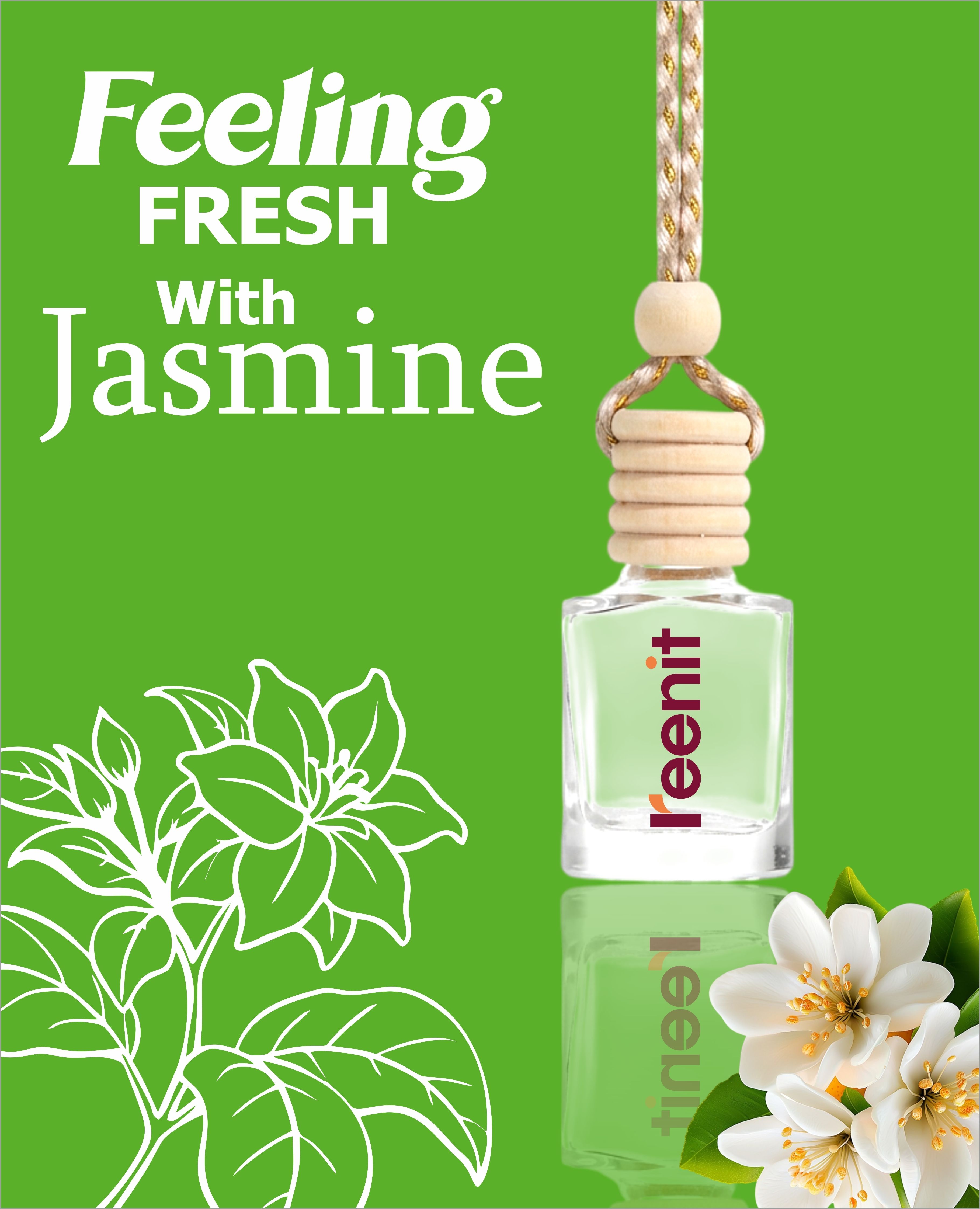 reenit Jasmine Diffuser A Fresh Start Car Freshener Diffuser | Hanging Perfume Pods (Pack Of 1)-picture-18