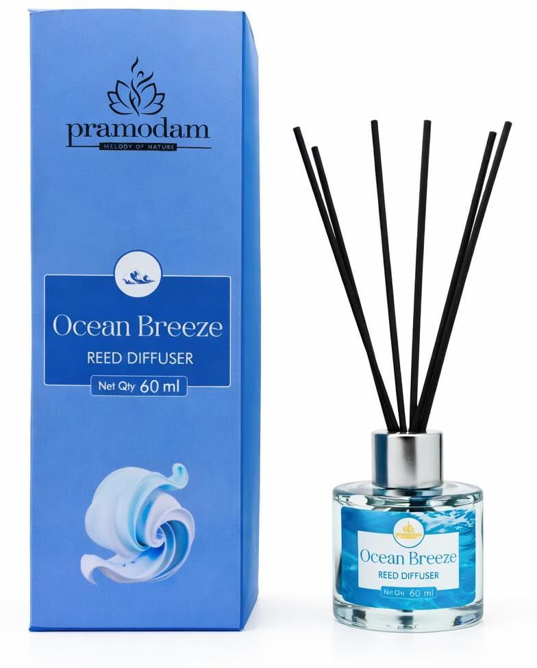 Ocean Breeze Diffuser Set Ocean Breeze Reed Diffuser Set 6 Fiber Sticks | Long Lasting Fragrance | Gifting-image-7