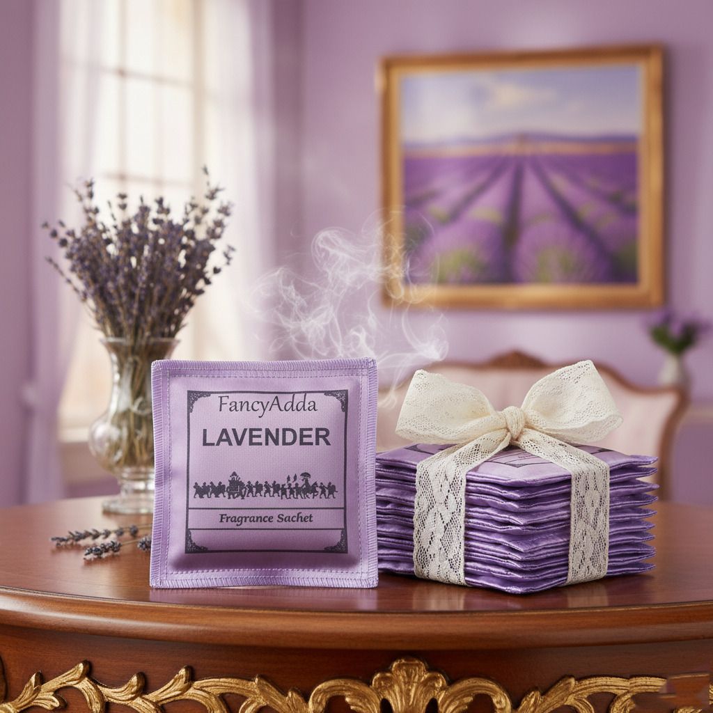 fancyadda Lavender Fragrance Sachets for Wardrobe, Drawers & Closets - Long Lasting Potpourri-picture-23