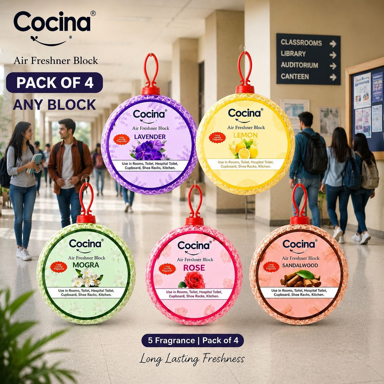 cocina air Lavender, rose, mogra, Lemon, sandalwood Blocks A Fresh Home Starts Here-picture-45