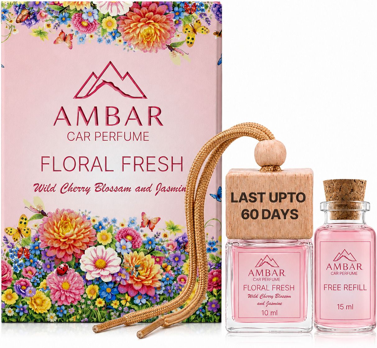 Floral Fragrance Diffuser, Refill Floral Car Perfume Pod with Refill | Long Lasting Freshener-image-10