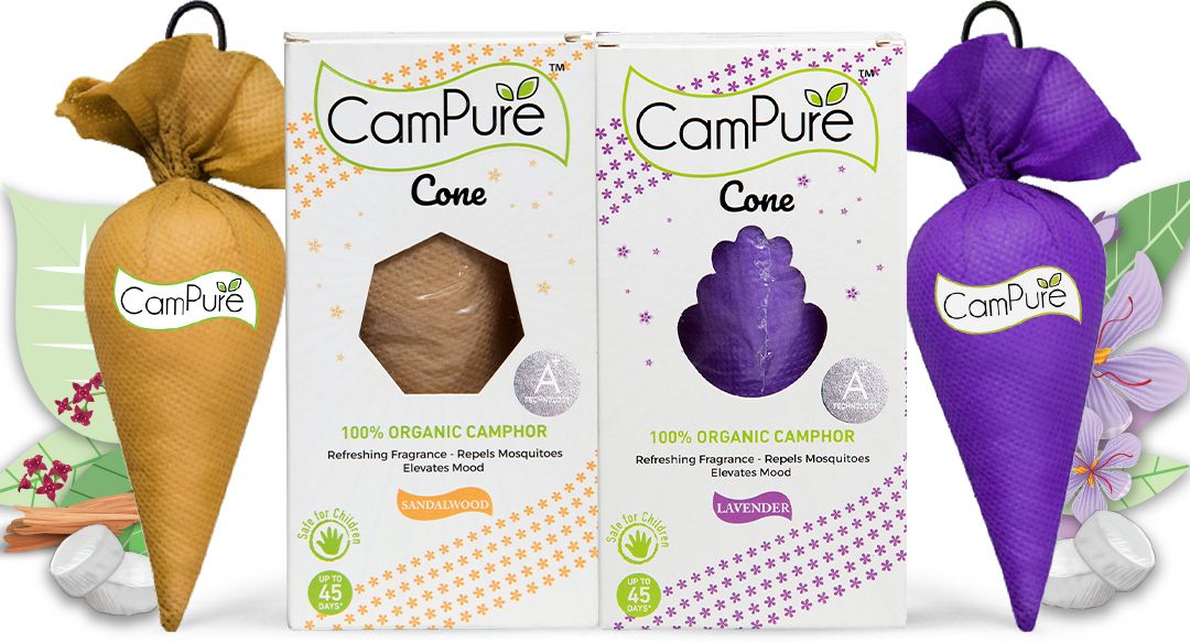 campure Cone Air Freshener - Sandalwood & Lavender - Pack of 2 Potpourri-picture-14