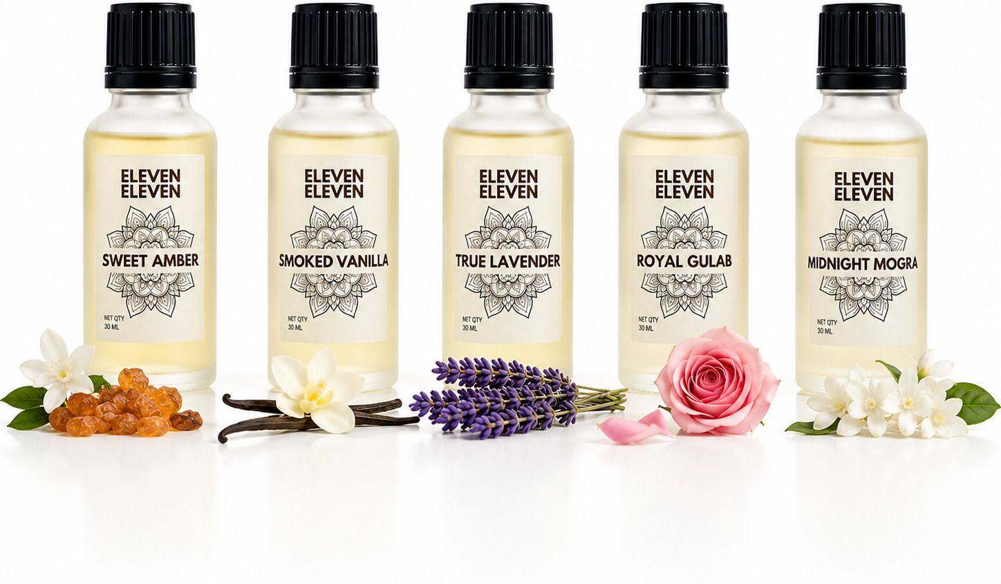 eleven eleven Lavender, Amber, Jasmine, Vanilla, Rose Aroma Oil, Diffuser Aroma Diffuser Oil Set Of 5 ( Lavender , Amber , Vanilla , Rose , Jasmine 30 ml Each ) | Pure Aroma Fragrance Oils For Home , Office , Hotel , Resort and Spa-picture-28