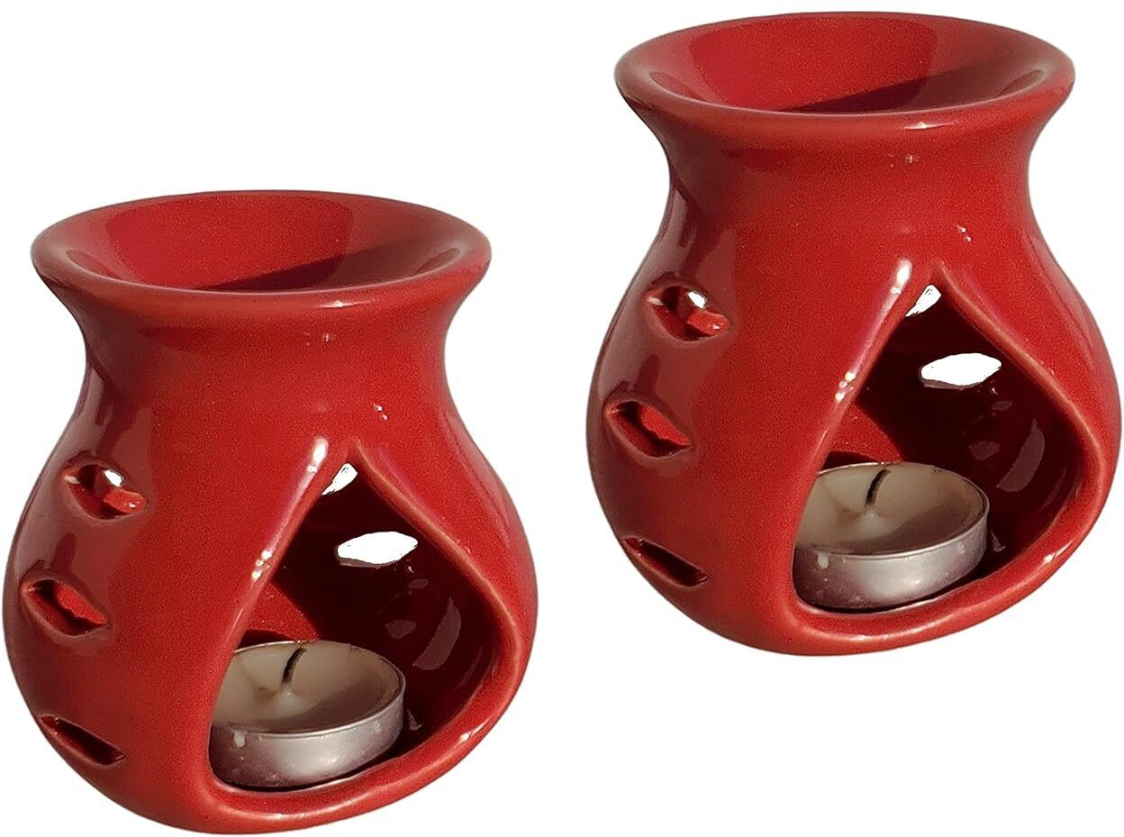 Ceramic 97 Aroma Burner, Red (7.5 X 9.5 cm) Diffuser Set-image-17