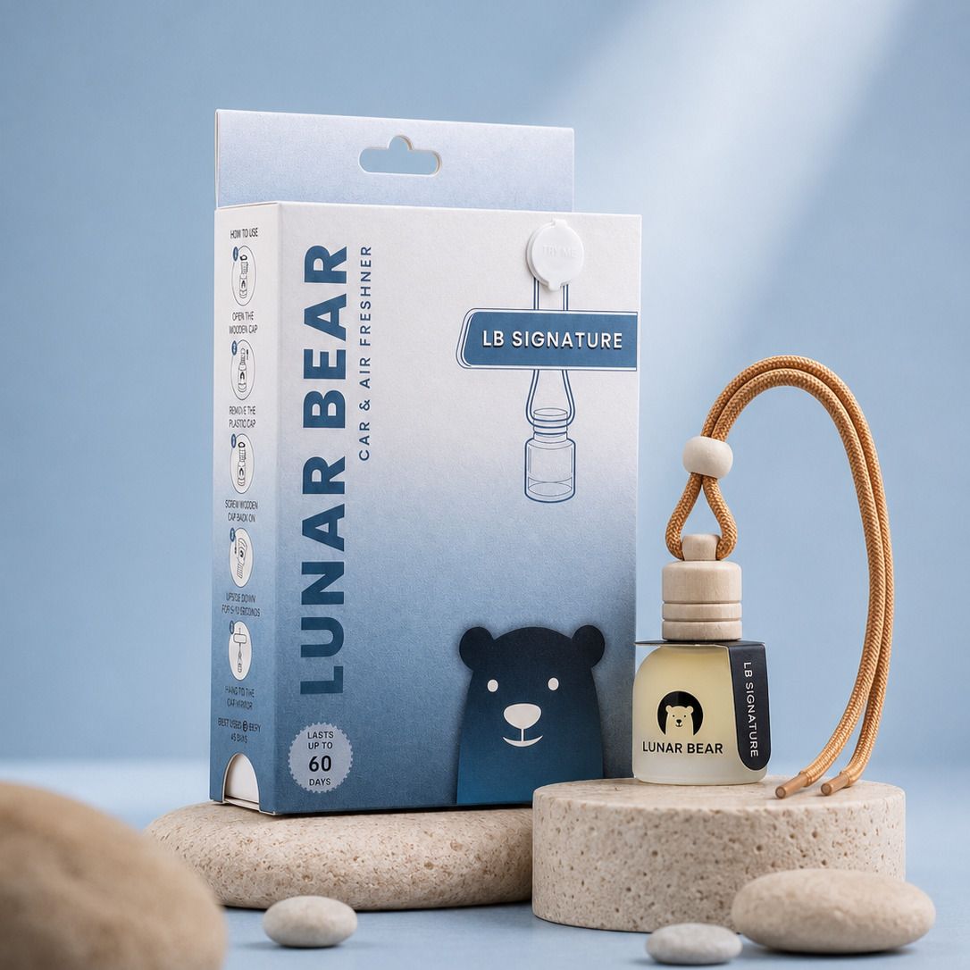 lunar bear LB Signature Car Freshener Diffuser Car Air Freshener with Protective Silicon Case, Luxury Car Fragrance Made with Premium Essential Oils, Alcohol-Free & Long Lasting-picture-27
