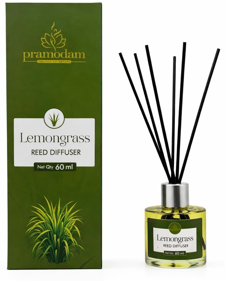 Lemongrass Diffuser Set Lemongrass Reed Diffuser Set 6 Fiber Sticks | Long Lasting Fragrance | Gifting-image-14