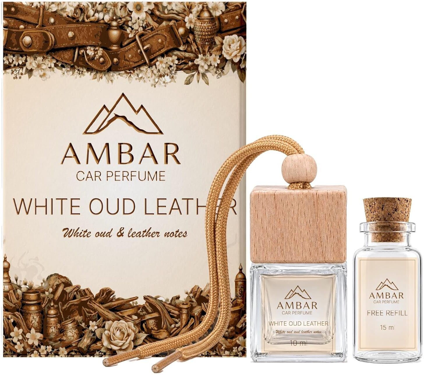 White oudh Diffuser, Refill White Oudh Car Perfume Pod with Long Lasting Refill-image-49