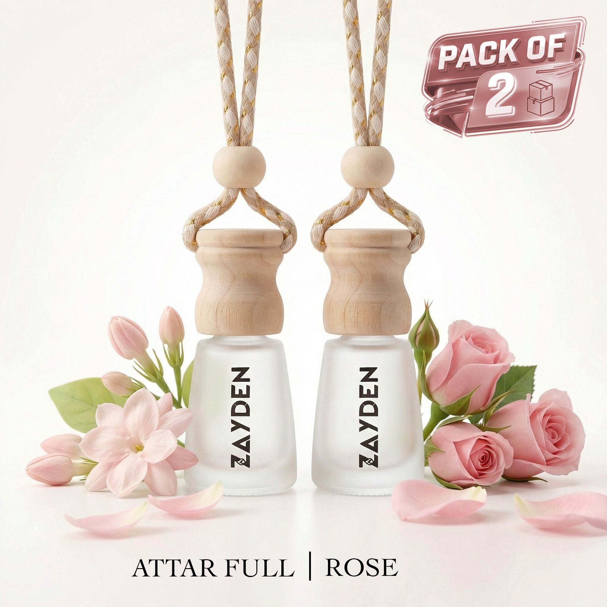 zayden Attarfull Rose Diffuser Car Freshener Hanging Perfumes Long Lasting Fragrance-picture-18