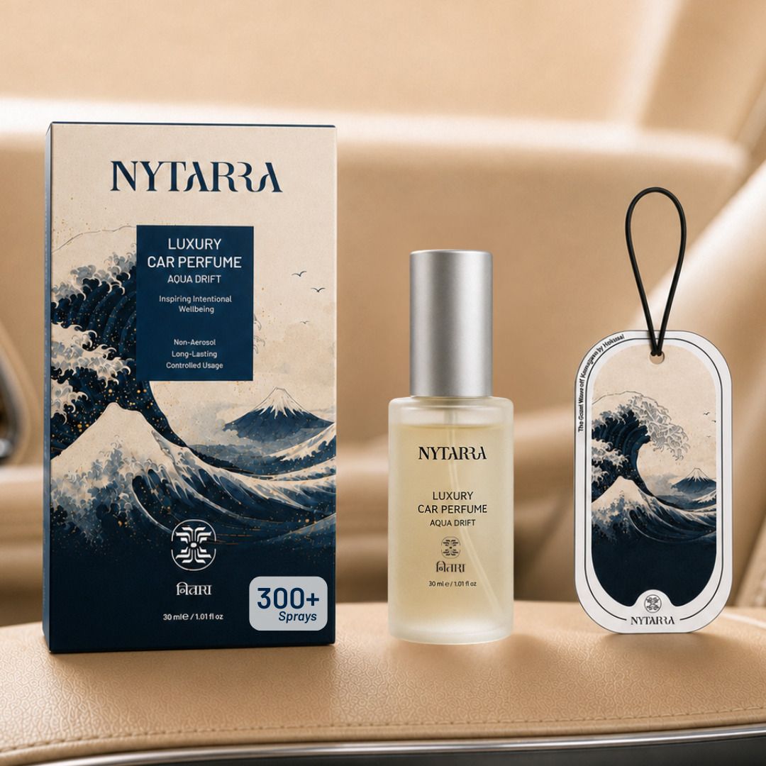 nytarra Premium Car Freshener Spray Aqua Drift | Reusable Hanging Card | No Gas Formula, 100% Pure Fragrance, 200+ Sprays, Long Lasting Scent-picture-1