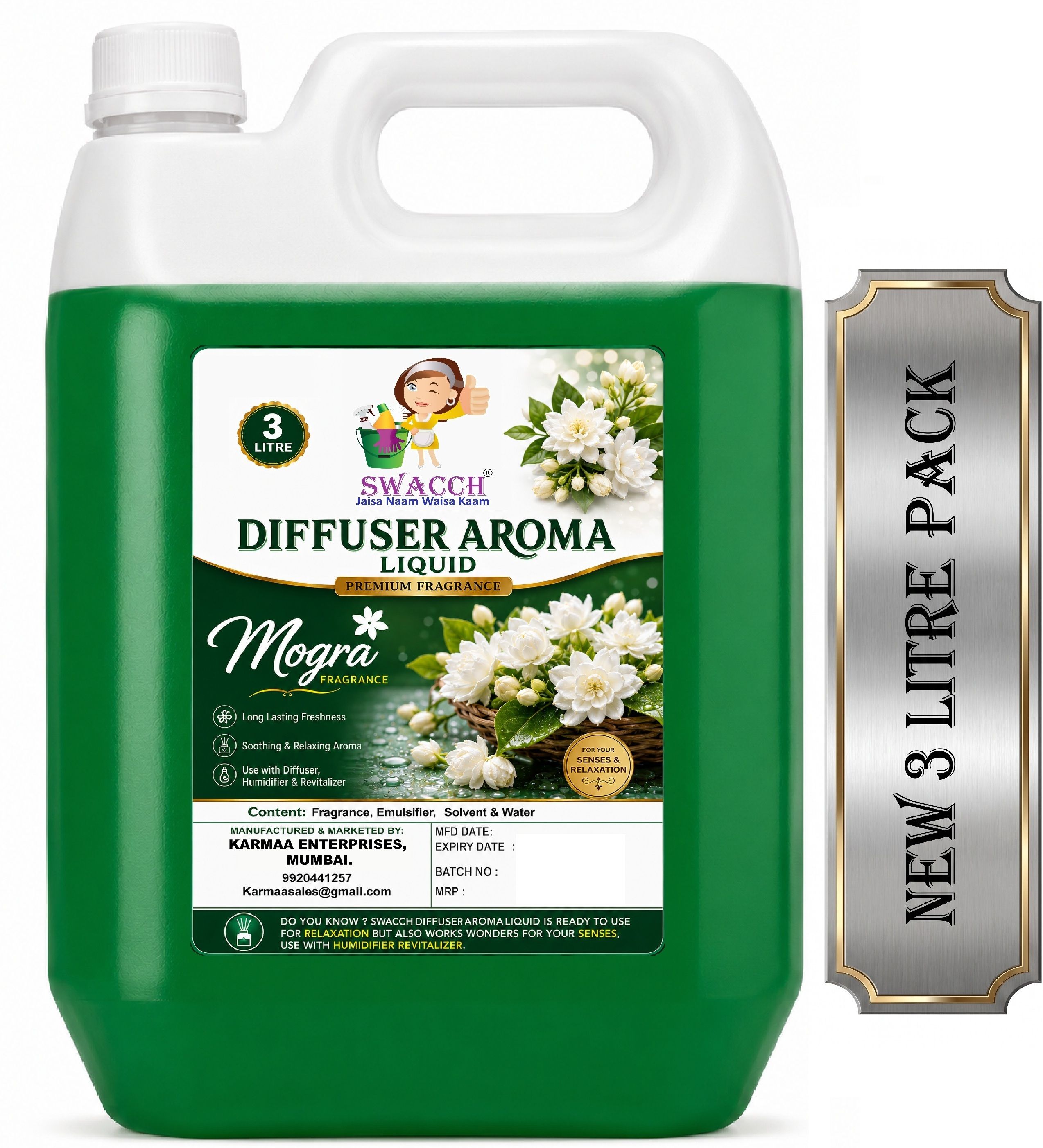 Mogra Diffuser Aroma Liquid Ready to use I Home Fragrance I Best For Aromatherapy I Water Based-image-26