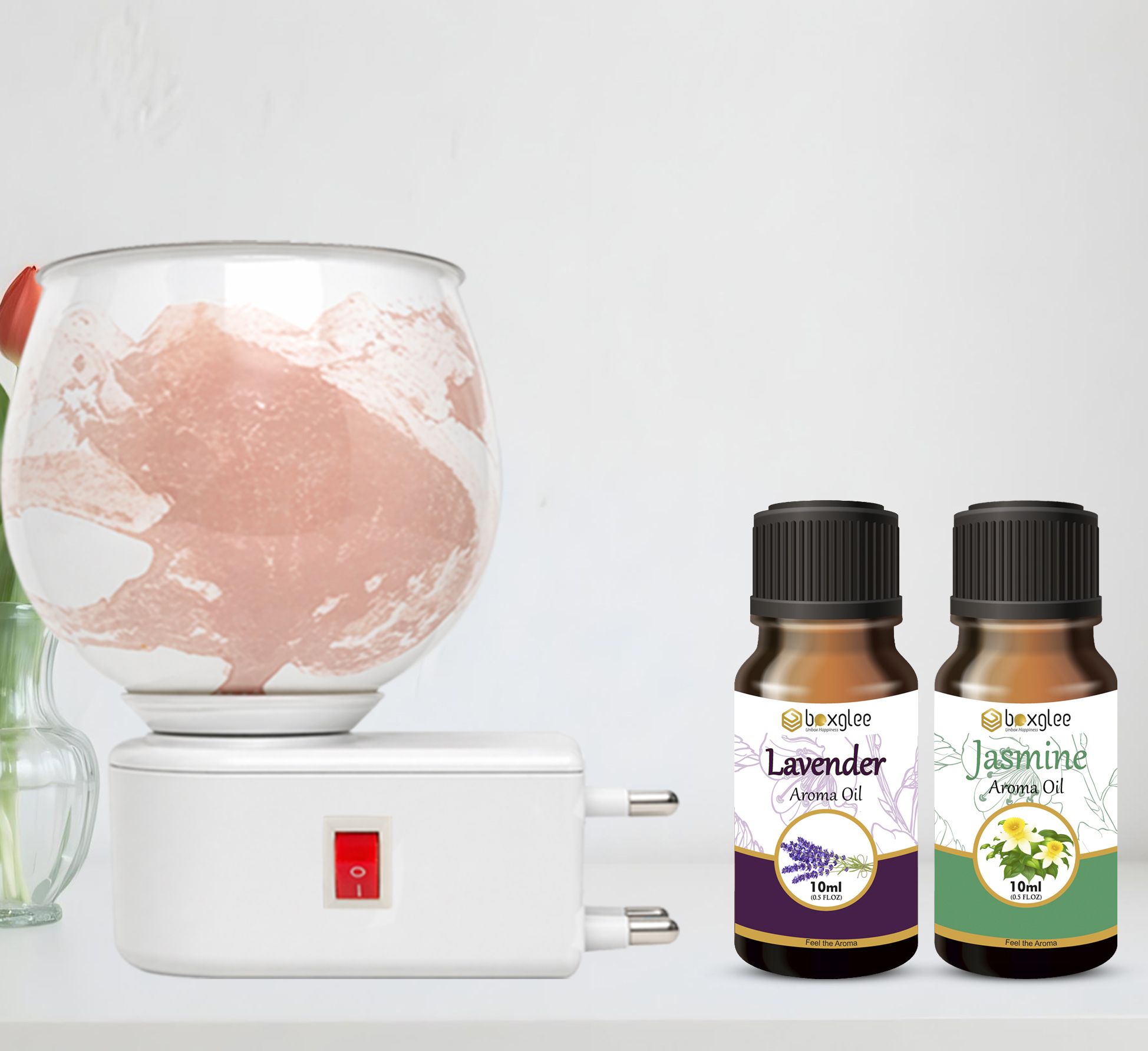 Multifragrance Aroma Oil Decorative White Marble Kapoor Dani with Lavender Jasmine Oil 10ml for Home Office Spa-image-48