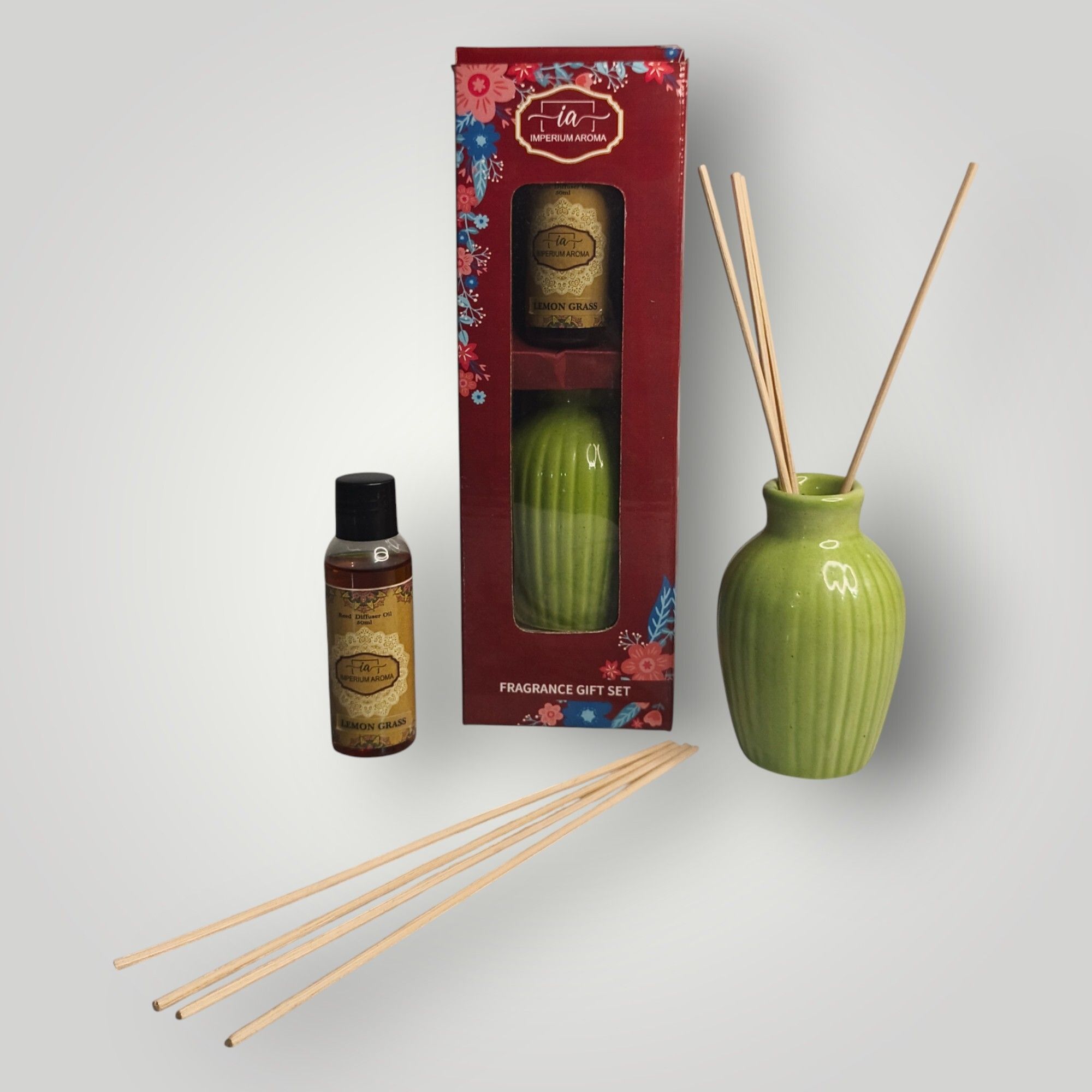 imperium aroma Reed Diffuser |Ceramic Pot | 50 ml Lemongrass Oil | 8 Rattan Reeds | Diffuser Set Premium Lemongrass Fragrance Set Crystal Reed Diffuser with Long Lasting Floral Aroma for Home, Office & Gift Purpose-picture-38