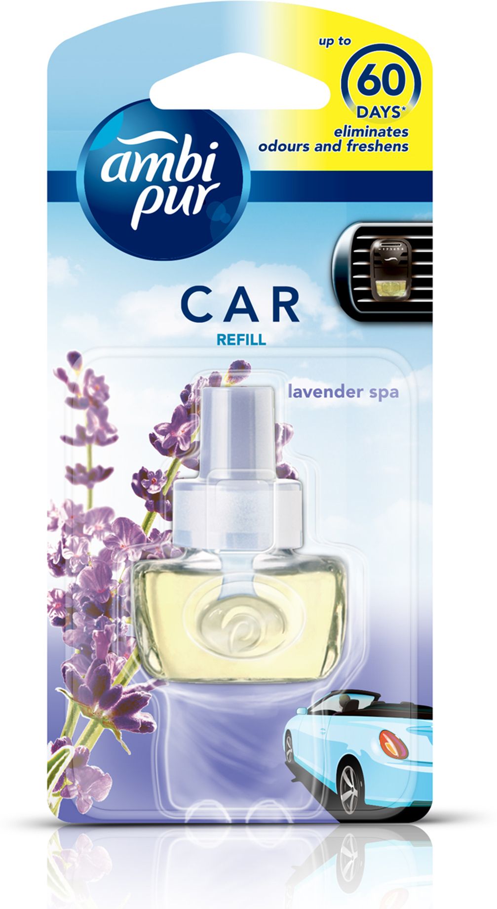 ambipur Lavender Spa Car Freshener Starter Kit Car Freshener Refill-picture-22