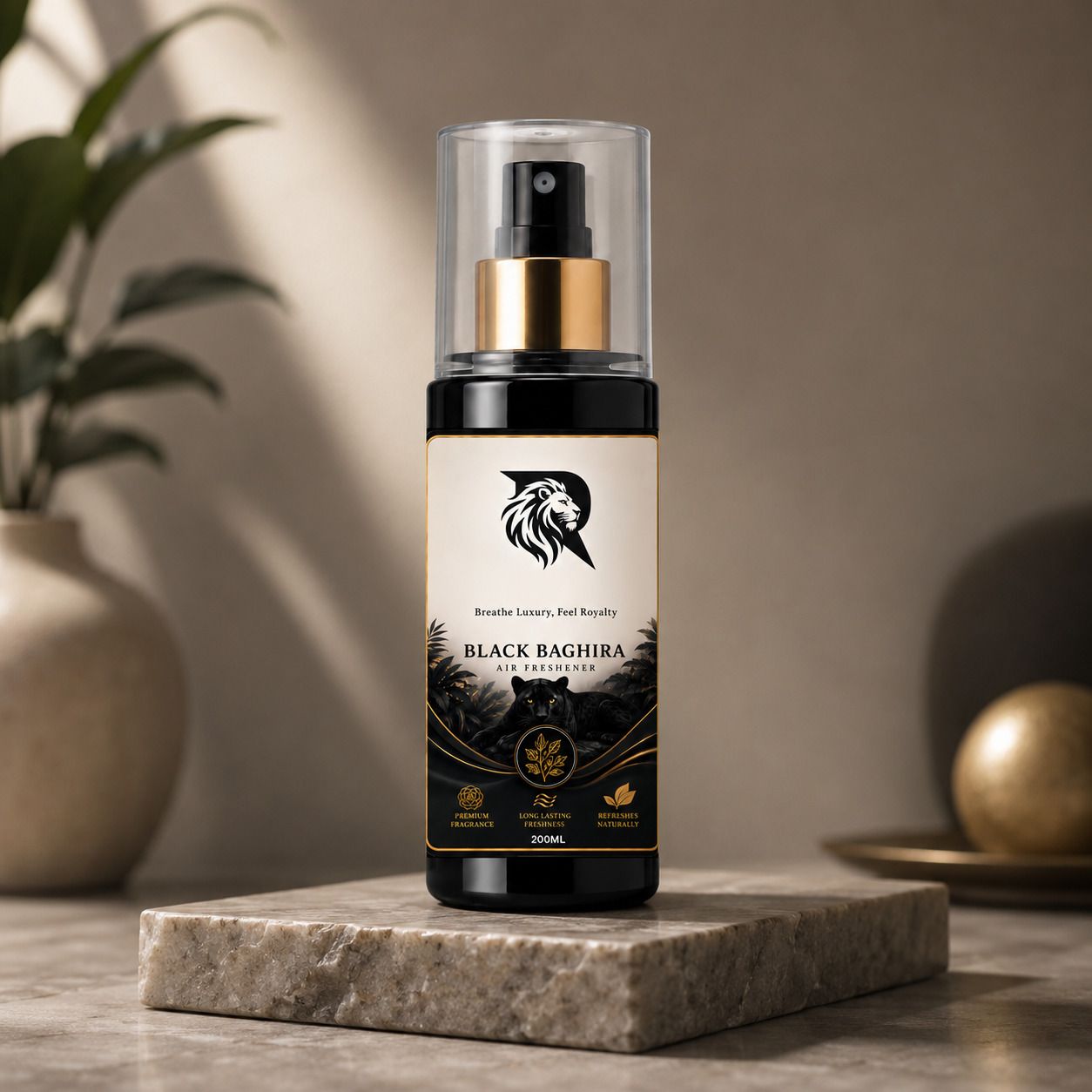 Luxury Woody & Musky Spray Black Baghira Premium Air Freshener Spray | Long Lasting Room Freshener | Luxury Fragrance Spray | Odor Eliminator | Home, Office, Car & Bathroom Freshener-image-22