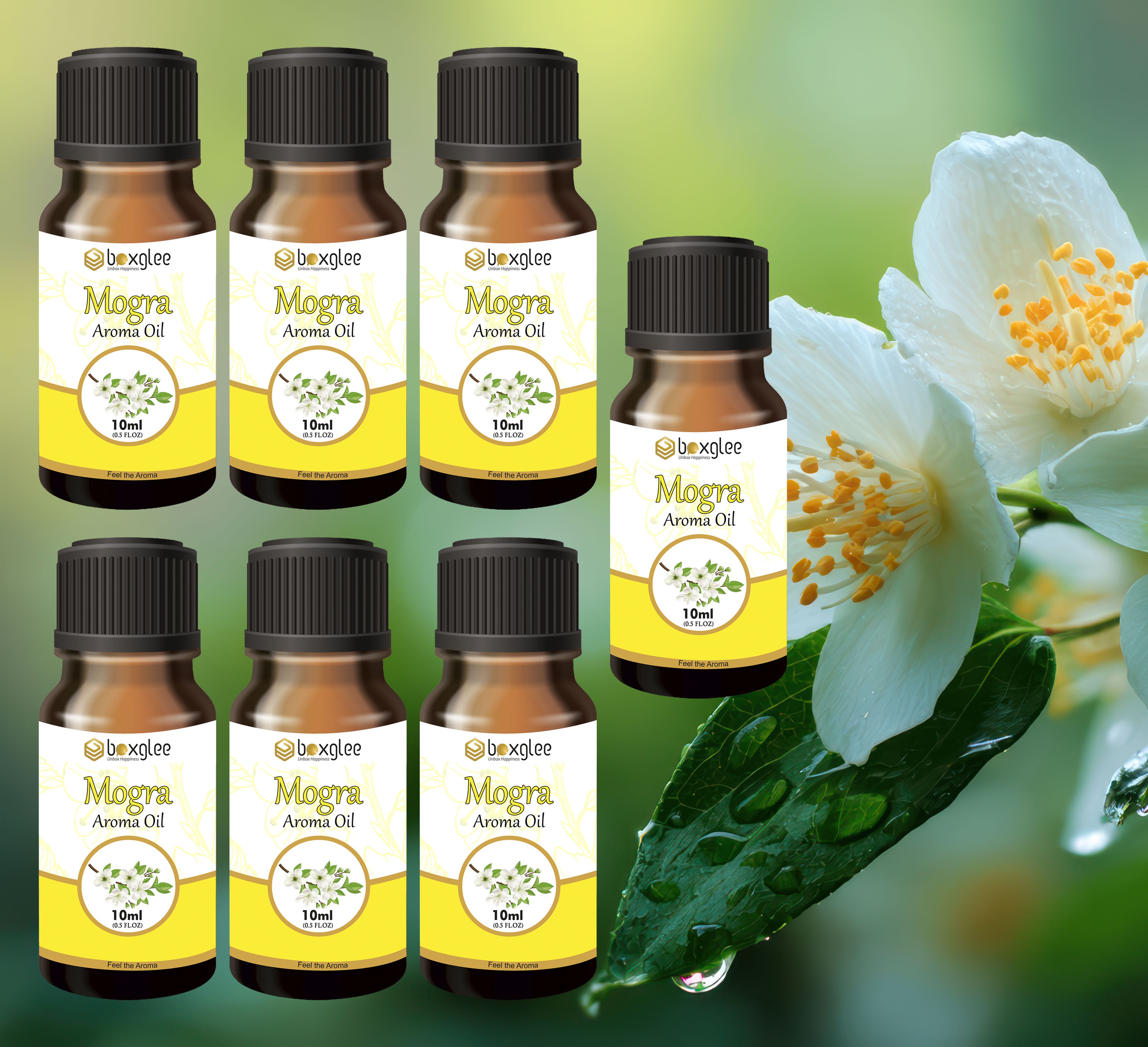 multi fragrance Aroma Oil Mogra Aroma Oil 10ml Pack of 7 for Diffuser & Home Fragrance A73-image-12