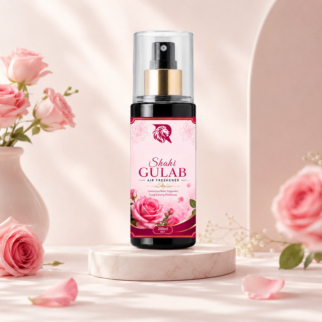 komal glow Rose Spray Shahi Gulab Air Freshener Spray 200ml | Premium Rose Fragrance | Long Lasting Room Freshener | Home, Office & Car Air Freshener-picture-38