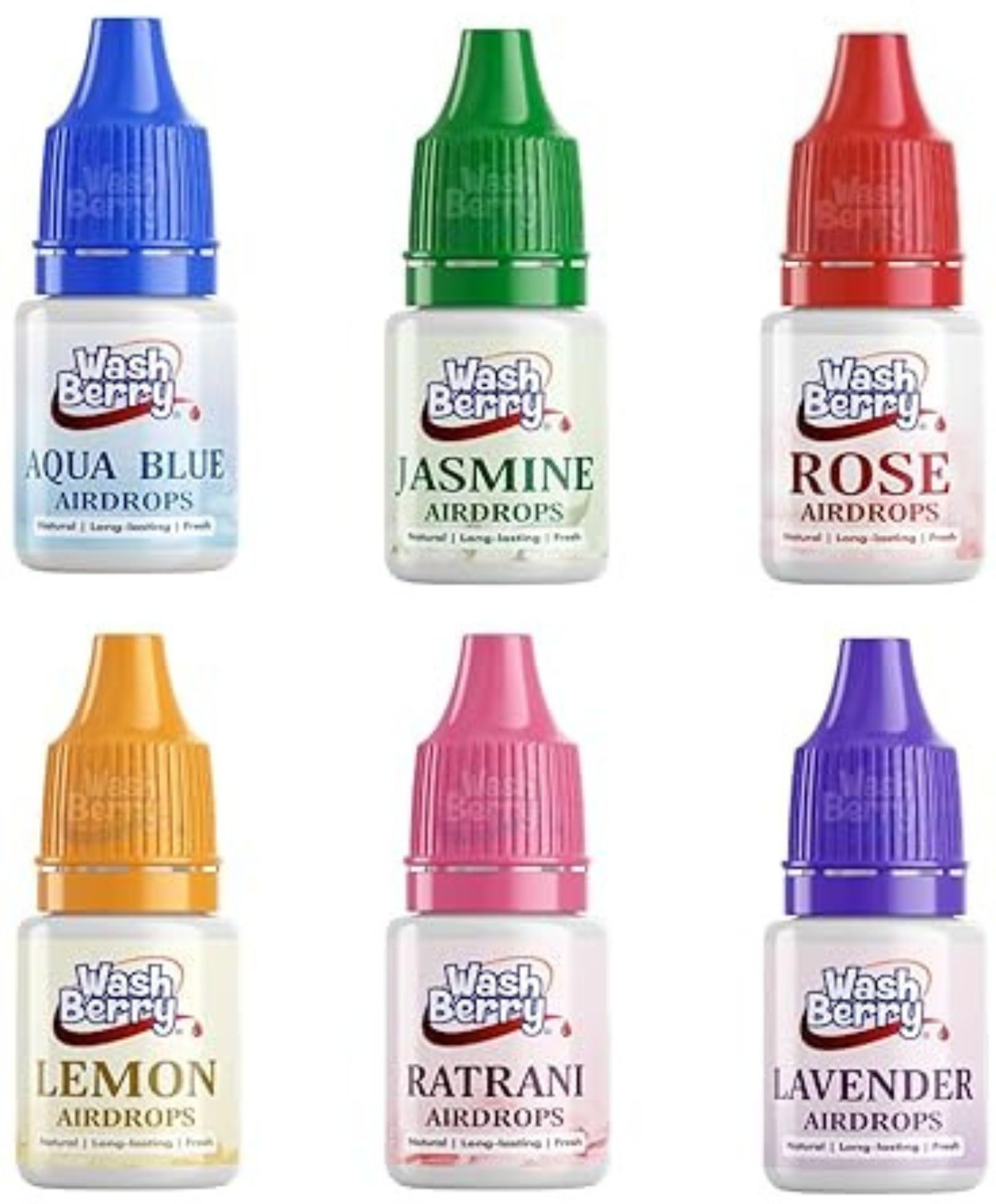 Aqua Blue, Jasmine, Lavendar, Lemon, Rose, Ratrani Aroma Oil Luxury Fragrance Air Drops | Long Lasting Fragrance for Car Home Office Bathroom Combo Pack-image-48