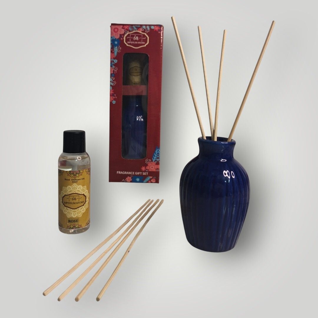 imperium aroma Rose Diffuser Set Royal Rose Fragrance Crystal Reed Diffuser Set with Long Lasting Floral Fragrance | Luxury Home & Office Aroma Decor for Bedroom, Bathroom, Living Room & Elegant Gift Purpose-picture-5