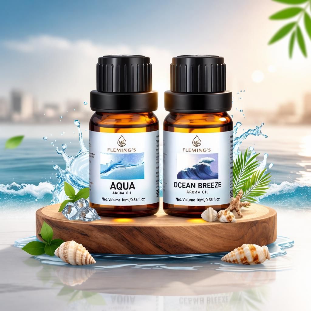 Aqua & Ocean Breeze Aroma Oil Combo for Diffuser & Humidifier | Long Lasting Aroma Oil-image-15